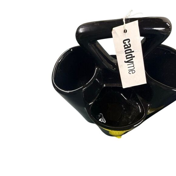 Home Essentials Black Ceramic 3D Holder Pen Art Brush Organizer with Anchor NWT - Picture 4 of 10